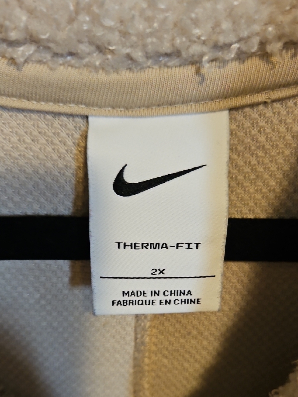 Nike Cream Sherpa Half-Zip Pullover - Picture 3 of 7
